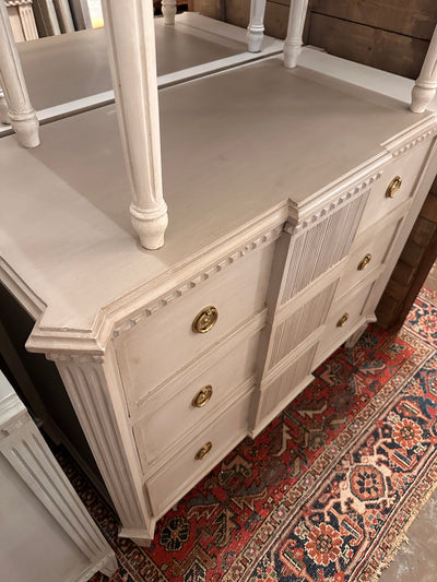 Swedish Reeded Chest with Canted Corners | Le Chateau | European Luxury Furniture in Atlanta