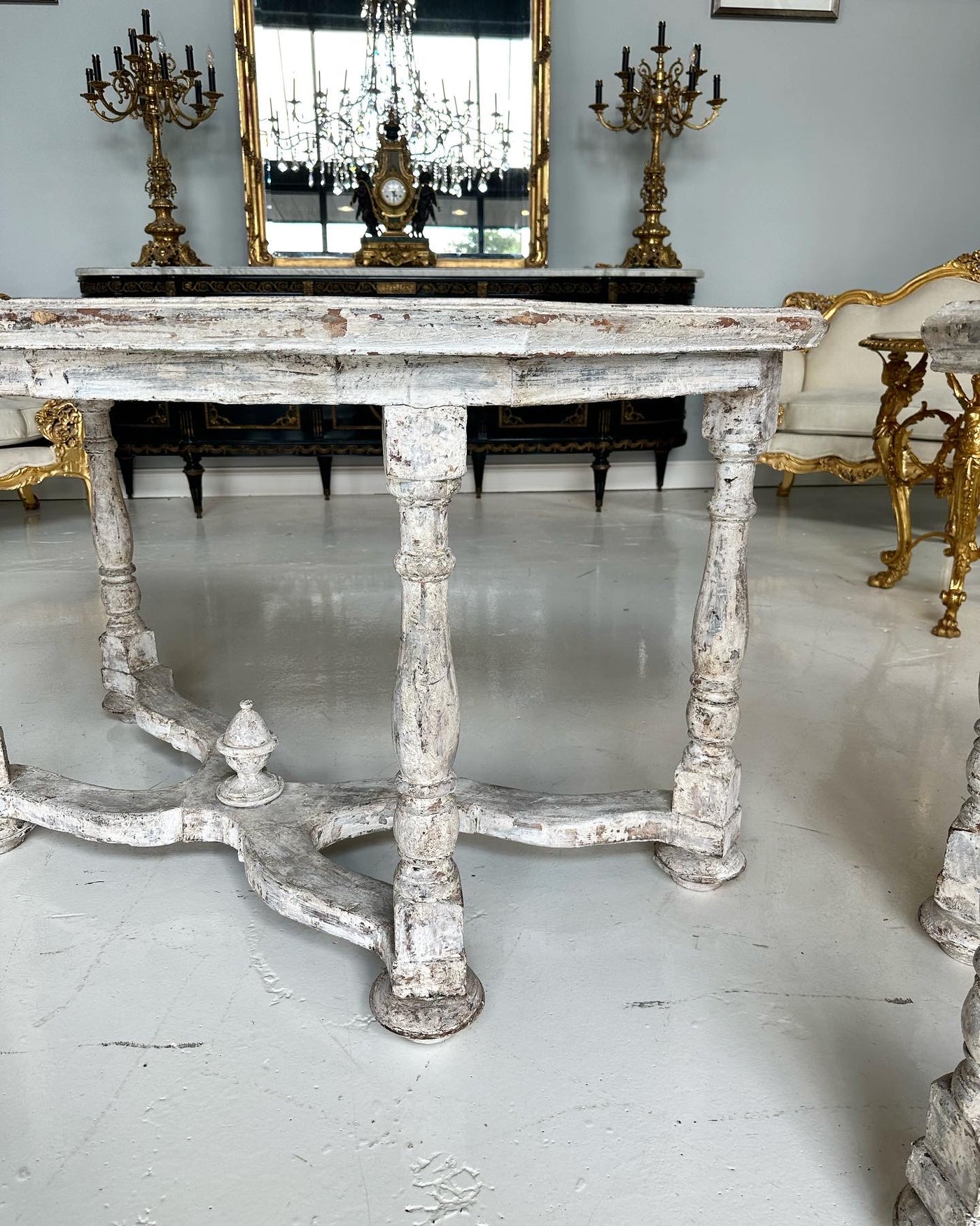 18th Century Whitewash Console Table | Le Chateau | European Luxury Furniture in Atlanta