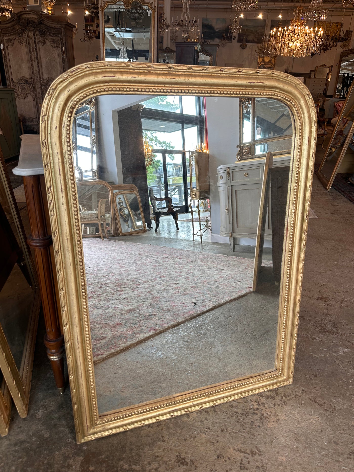 Beaded & Roped Trim Louis Philippe Mirror