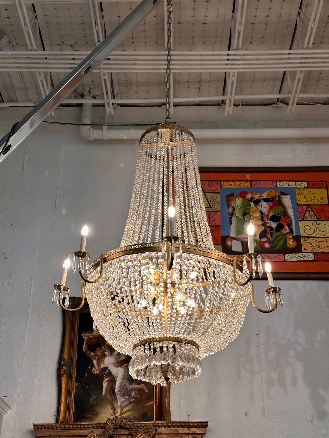 Empire Chandelier with Arms