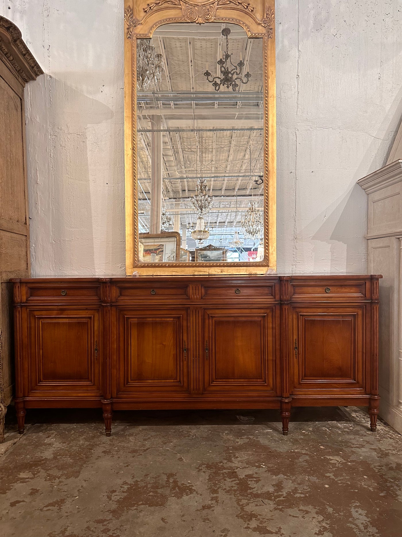 Louis XVI Wood Top Sideboard | Le Chateau | European Luxury Furniture in Atlanta