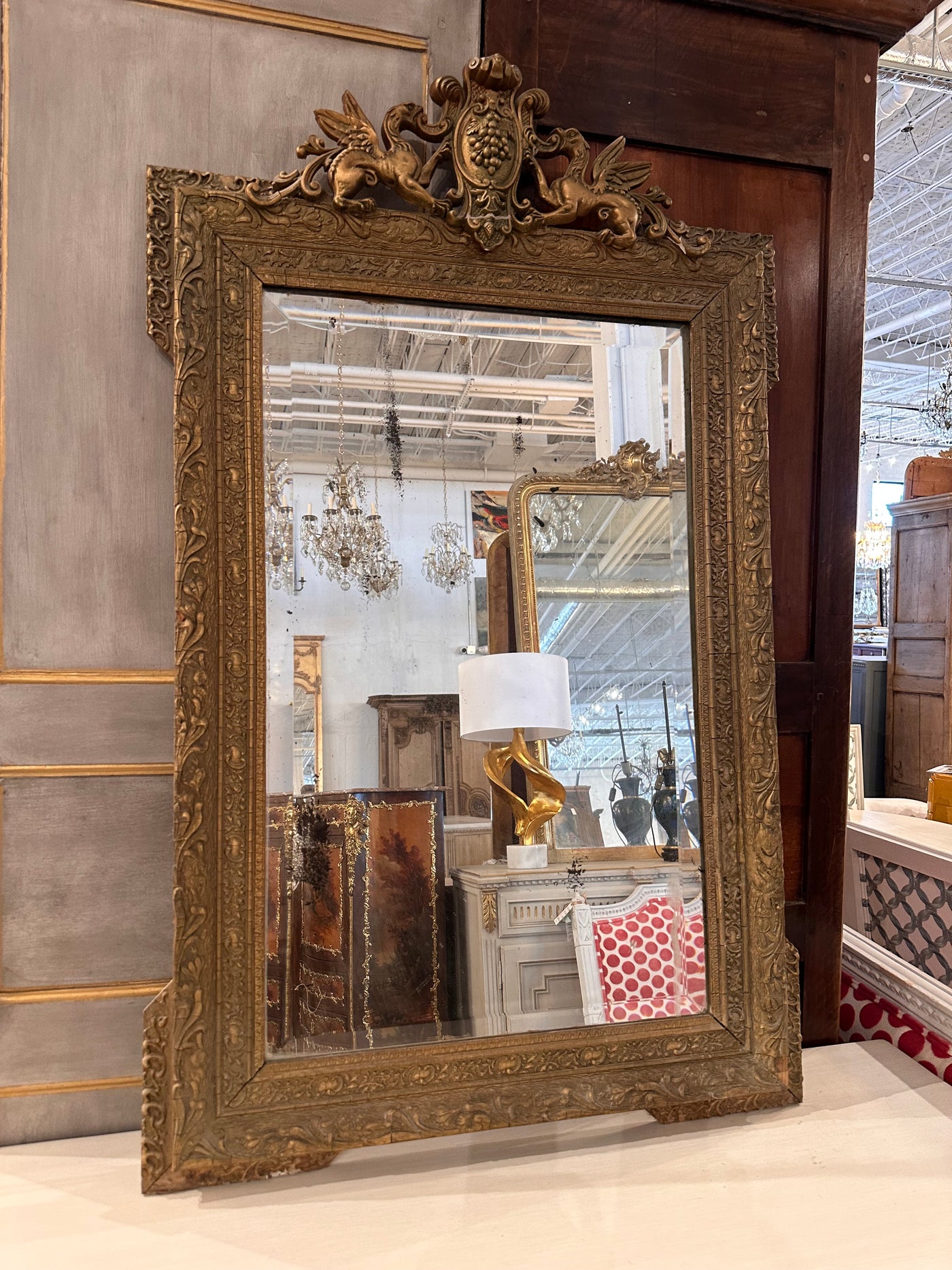 18th Century Beveled Glass Mirror | Le Chateau | European Luxury Furniture in Atlanta