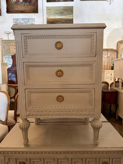 Nightstand with Rope Swirl Trim & Ballerina Legs | Le Chateau | European Luxury Furniture in Atlanta