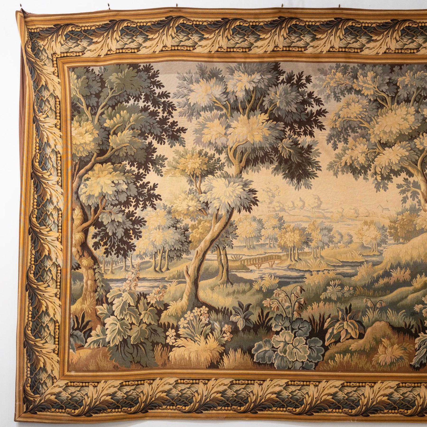 Antique French Flemish Nature Landscape Tapestry – Oversized Handwoven ...