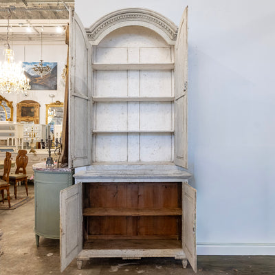 Pair of Swedish Tall Painted Cabinets – Distressed Grey Finish