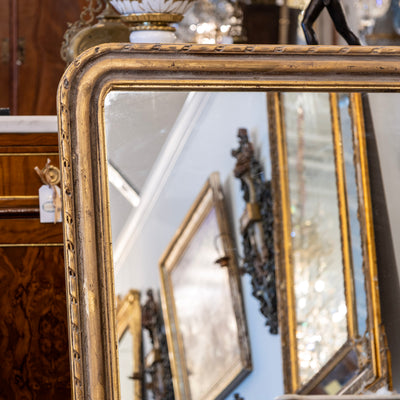 Louis Philippe Mirror – Carved Rope Trim & Gold Finish