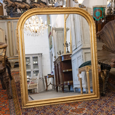 Louis Philippe Gilded Mirror – Rope Carved Trim