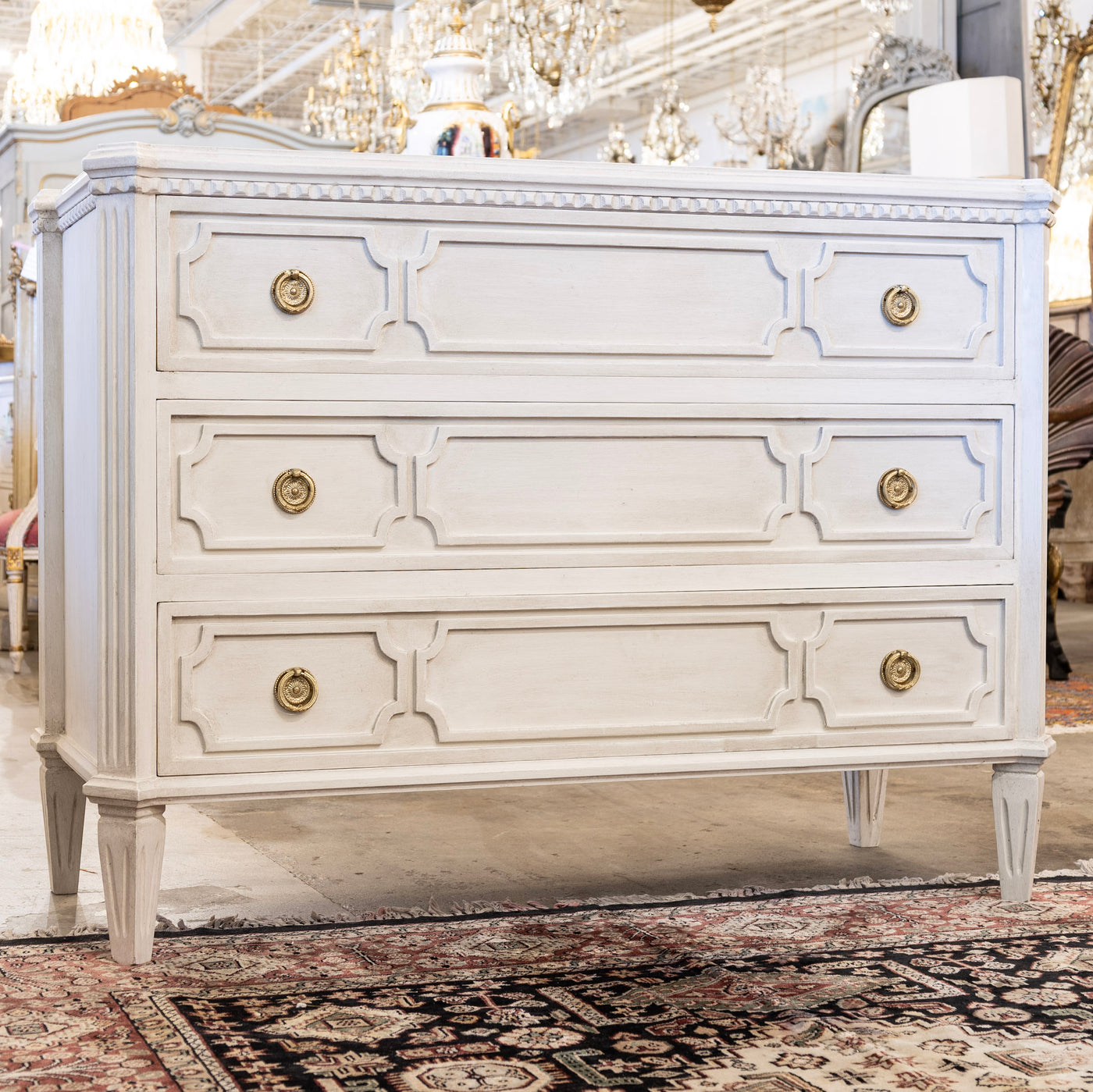 antique white and gold dresser Gold/white Dresser ( SOLD )