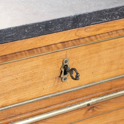 Louis XVI 18th Century Chest – Wood with Black Marble Top