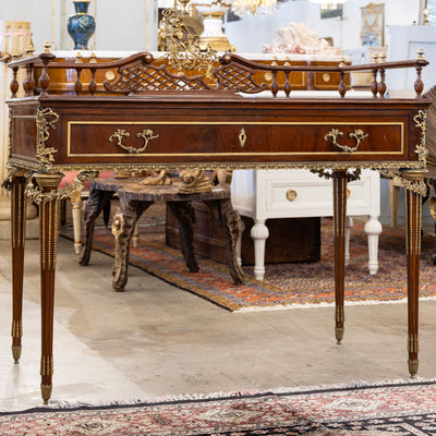 Louis XVI Writing Desk – Brown with Ormolu Mount