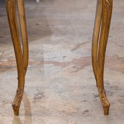 Louis XV Side Table – Gilded Carvings &  Breccia Marble Top