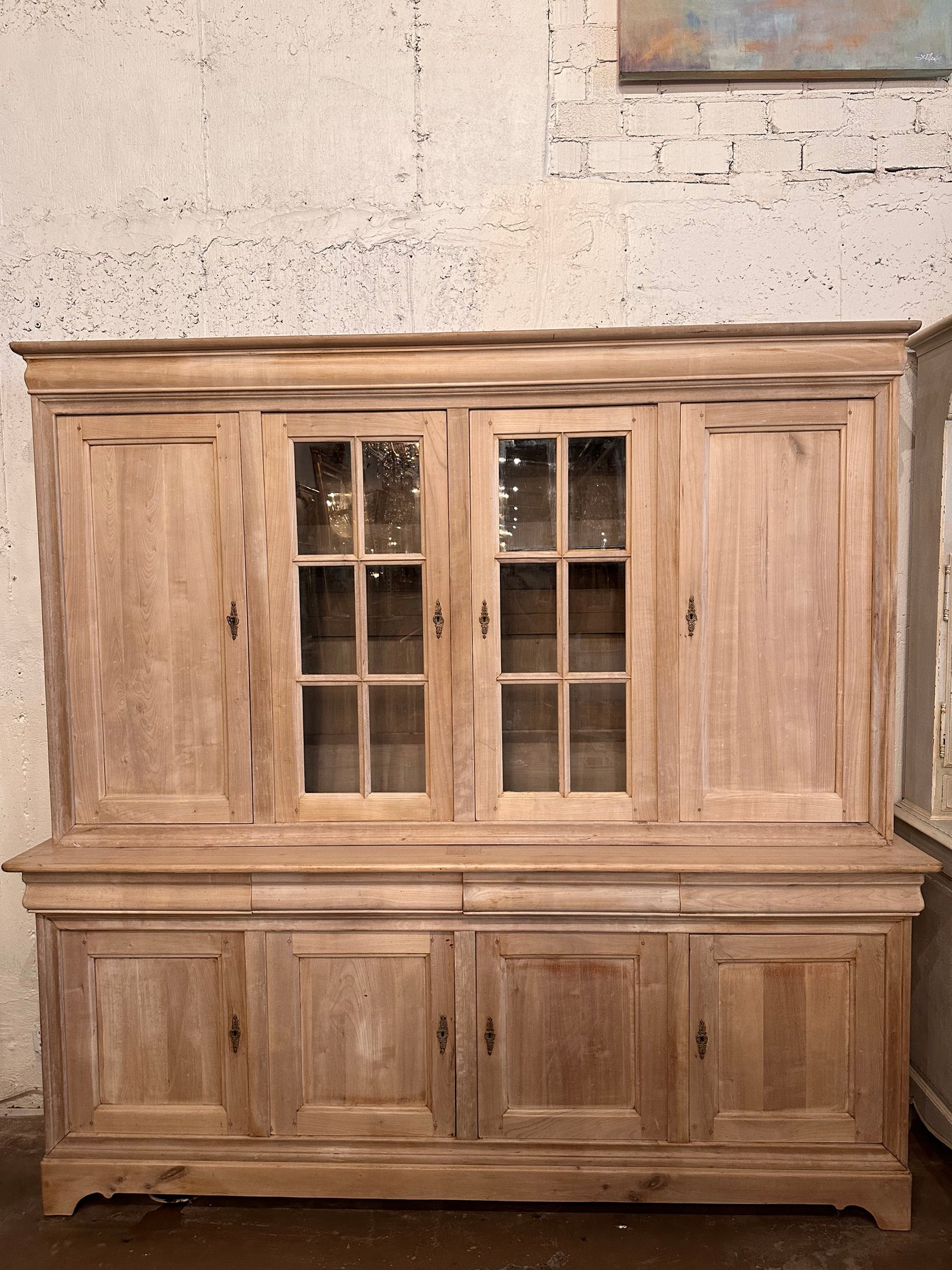 Antique 19th Century Natural Wood French Cupboard | Le Chateau | European Luxury Furniture in Atlanta