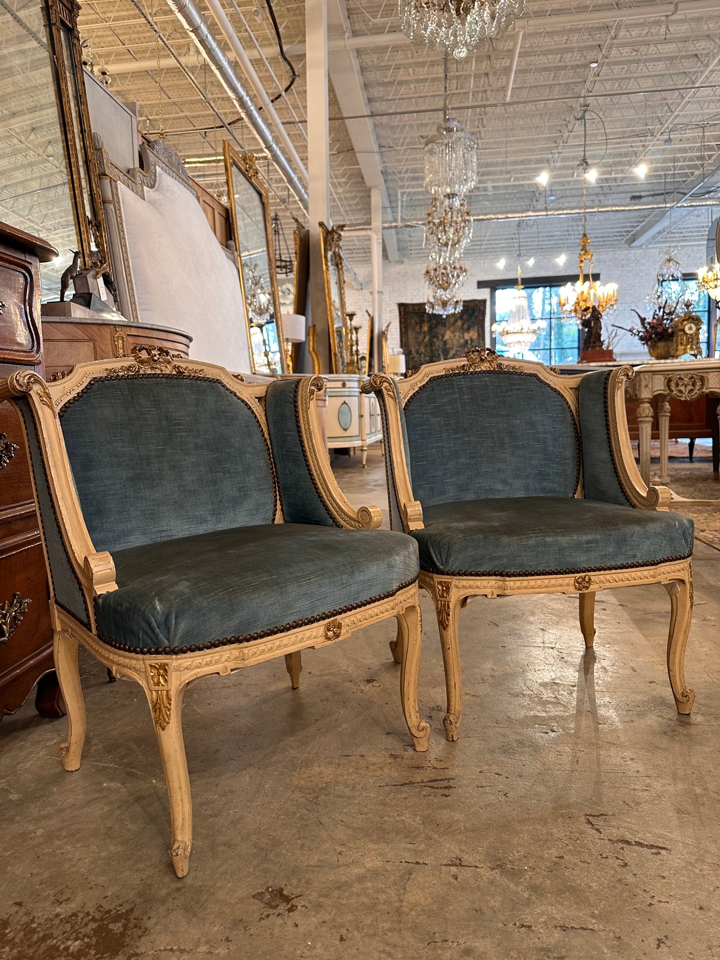 Louis XV Petite Parlor Chairs (Pair) | Le Chateau | European Luxury Furniture in Atlanta