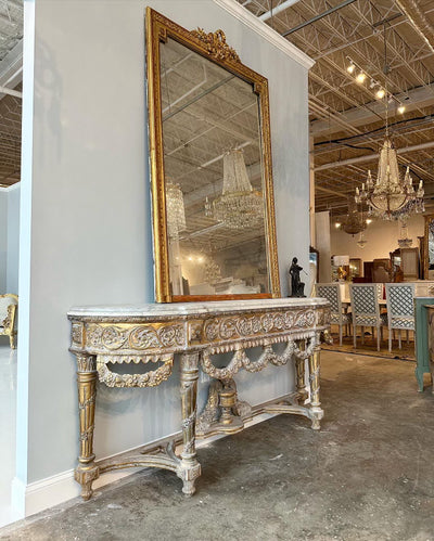 19th Century Double Marble Top Console