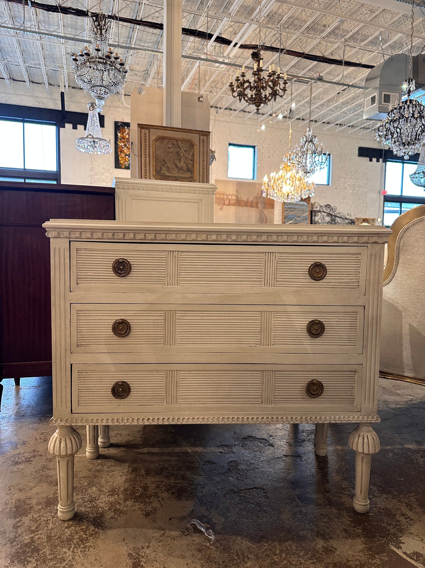 Antique Swedish Ballerina Leg Chest | Le Chateau | European Luxury Furniture in Atlanta