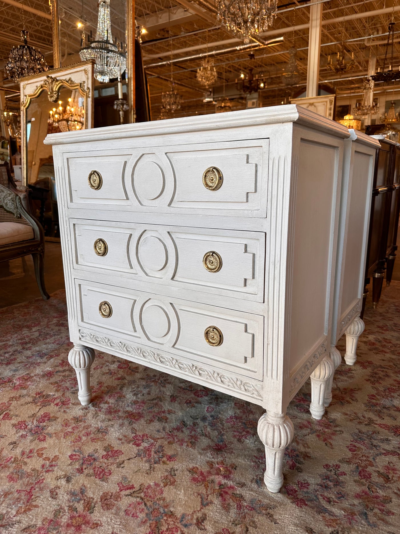 Swedish Chest with Circle Carving | Le Chateau | European Luxury Furniture in Atlanta