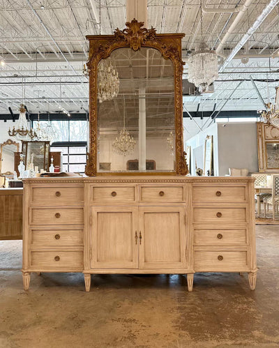 Swedish Dresser with Canted Corners in Natural Wood Finish | Le Chateau | European Luxury Furniture in Atlanta