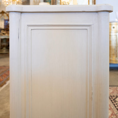 Swedish 3 Drawer Nightstand with Rounded Corners in White