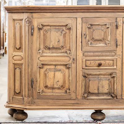 French Country 18th Century Geometric Sideboard – Dated 1776