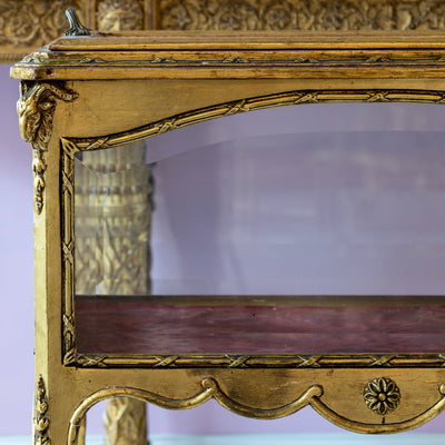 Gilded Jewelry Vitrine – Original Pink Interior