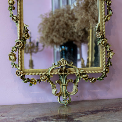 Louis XV Rococo Mirror – Carved Roses - Ornate Mirror | Le Chateau (Atlanta, GA) • 3