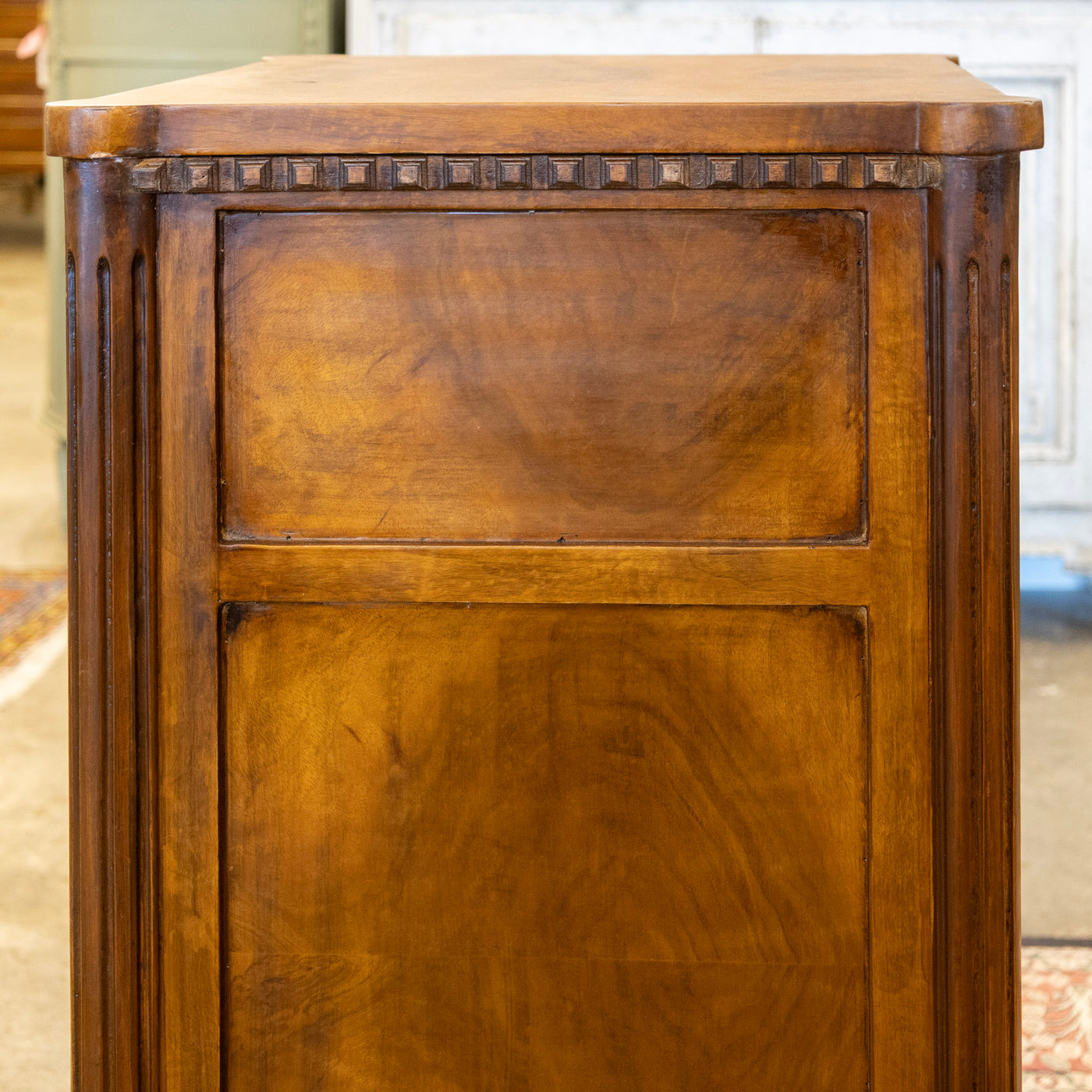 Louis XVI Burl Wood Nightstand – Leaf Brass Pulls