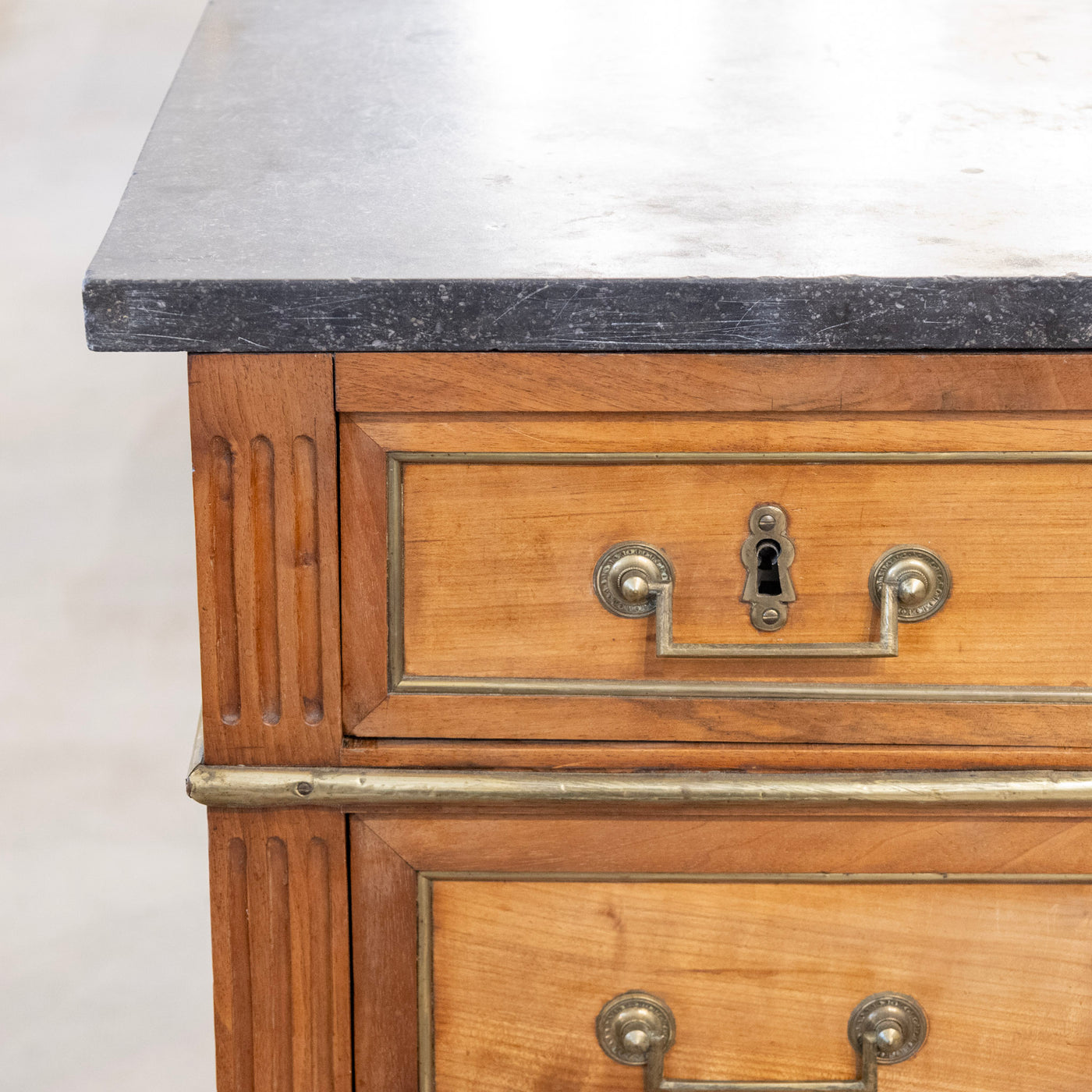 Louis XVI 18th Century Chest – Wood with Black Marble Top