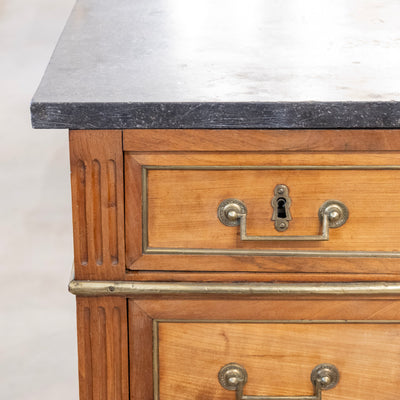 Louis XVI 18th Century Chest – Wood with Black Marble Top