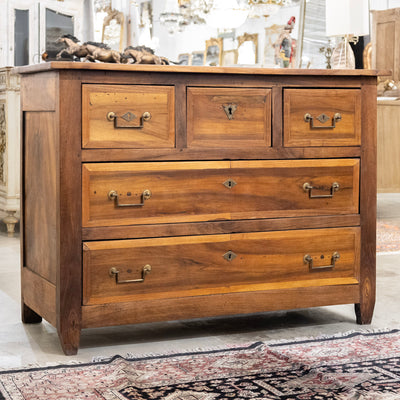 18th Century French Provincial Wood Chest – Brass Hardware