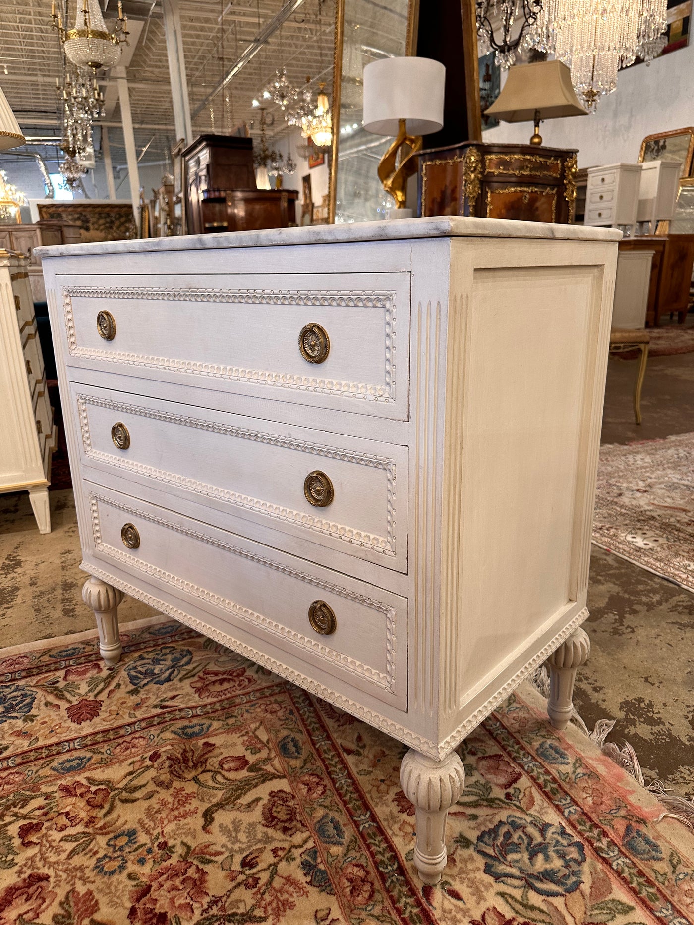 Swedish Marble Top Chest