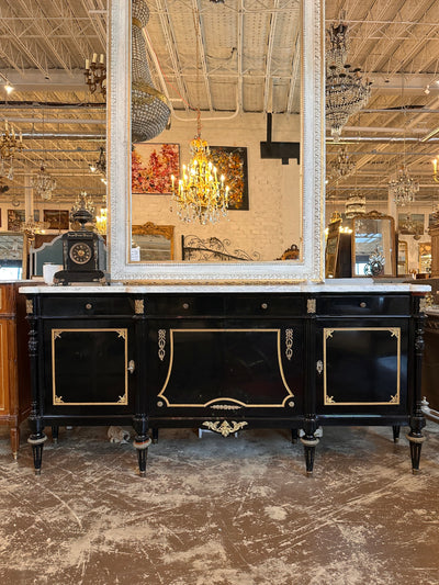 Louis XVI Black Lacquered Sideboard
