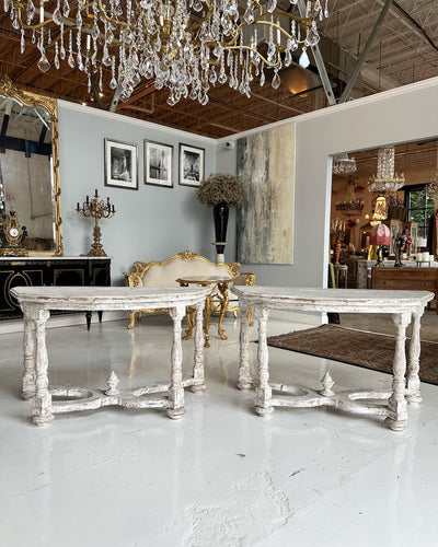 18th Century Whitewash Console Table | Le Chateau | European Luxury Furniture in Atlanta