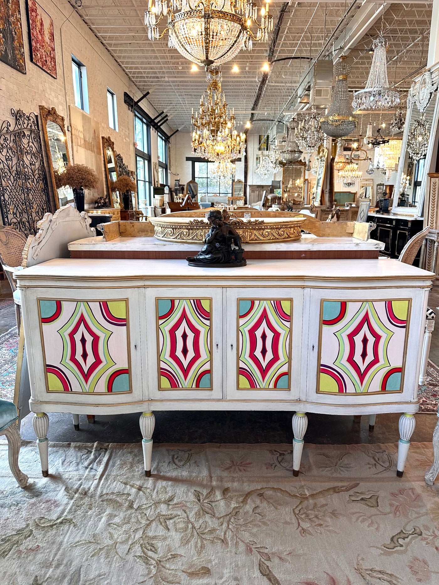 French Hand-Painted Buffet