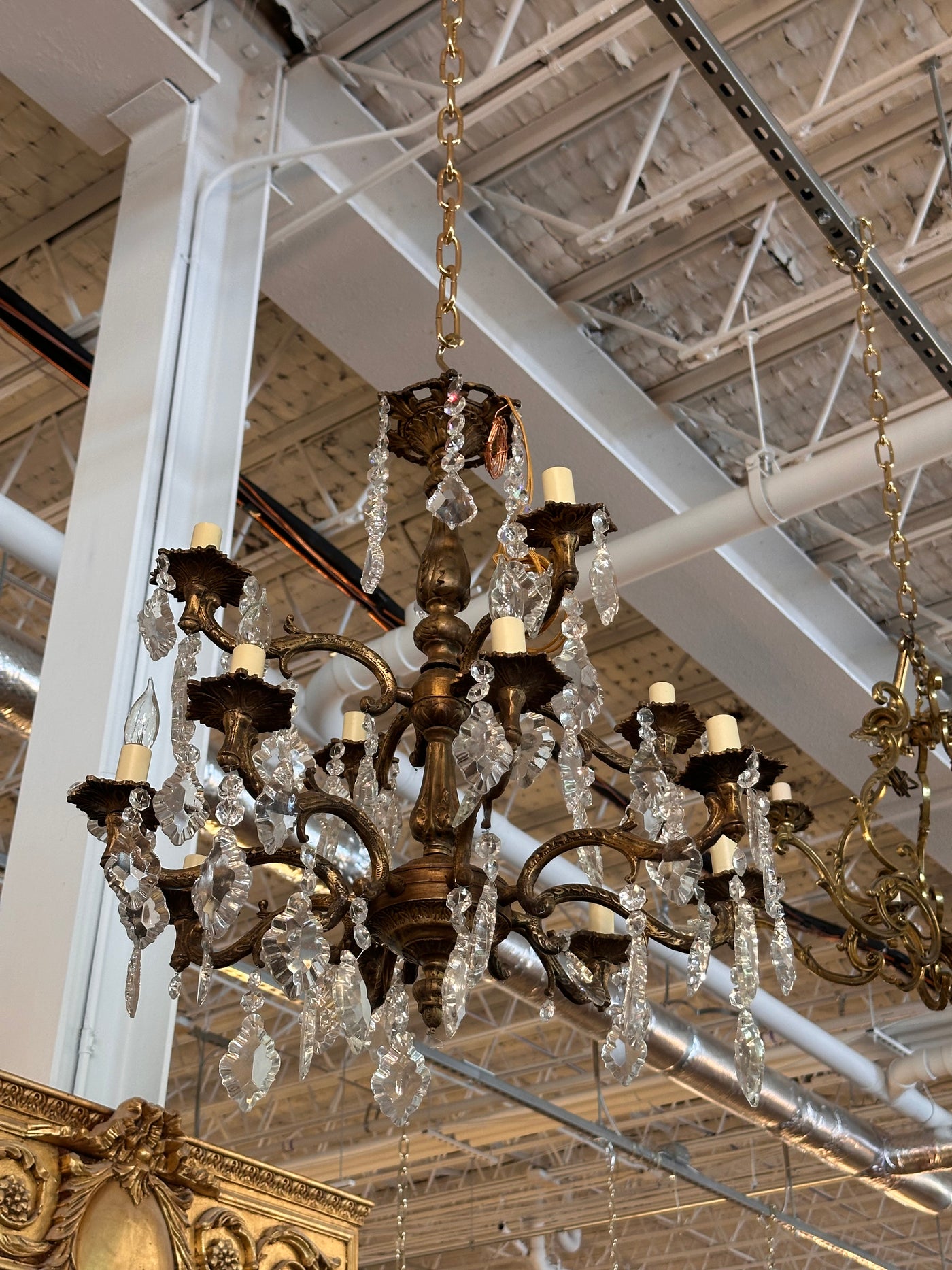 Solid Brass Traditional Crystal Chandelier