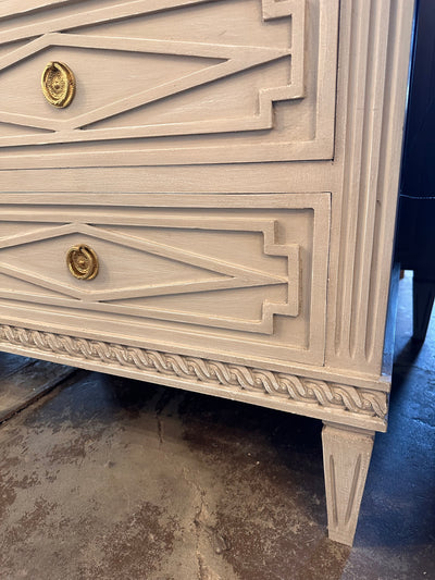 Antique Swedish 6 Drawer Dresser with Diamond Front | Le Chateau | European Luxury Furniture in Atlanta