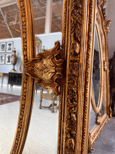 (PAIR) Louis XIV Gilt Beveled Pair of Mirrors | Le Chateau | European Luxury Furniture in Atlanta