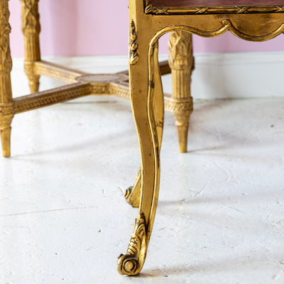 Gilded Jewelry Vitrine – Original Pink Interior