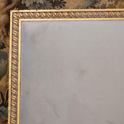 Louis XVI Gilded King Size Headboard – Rope Trim with Light Grey Velvet & Embroidered Back