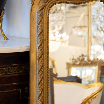 Louis XV Mirror – Gilded Frame with Carved Cherubs