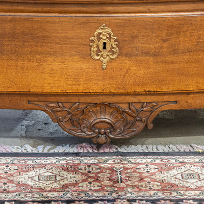 Louis XV 18th Century Walnut Chest – Bronze Hardware & Carved Florals