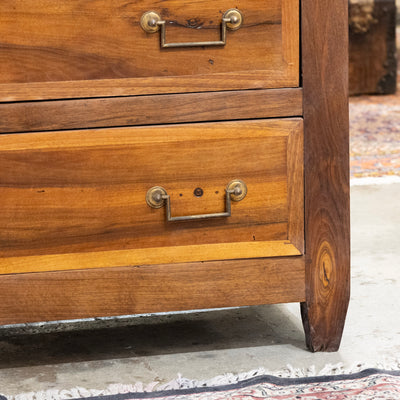 18th Century French Provincial Wood Chest – Brass Hardware