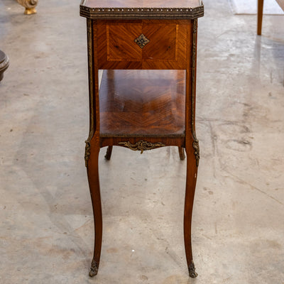 Louis XV Side Table –  Marquetry & Bronze Ormolu