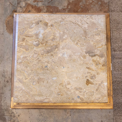 Louis XV Side Table – Gilded Carvings &  Breccia Marble Top