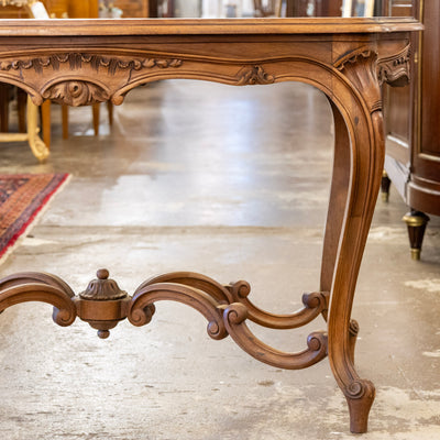 Louis XV Walnut Writing desk – Cabriole Legs & Carved Detailing