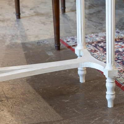Swedish Carved Console Table – Antique White Finish