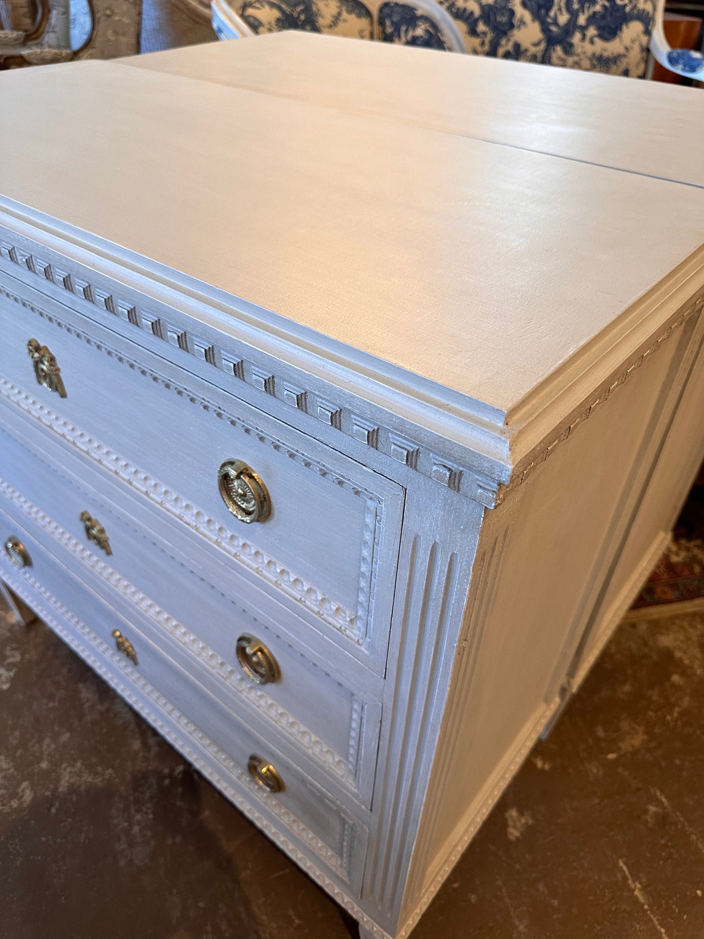 Swedish Nightstand with Escutcheon Detail