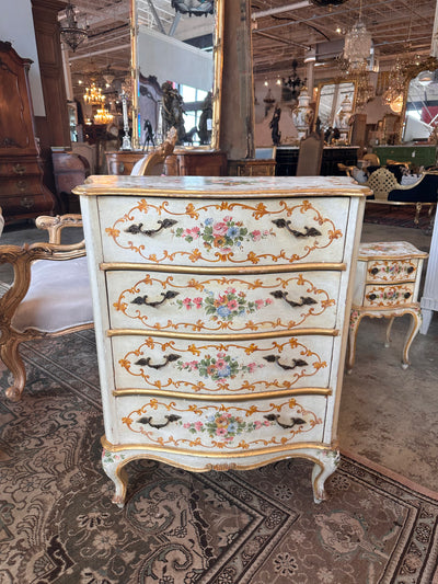 Hand-Painted Antique 4 Drawer French Chest | Le Chateau | European Luxury Furniture in Atlanta