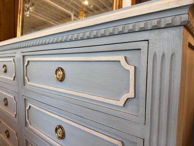 Swedish 12 Drawer Dresser with Open Trim