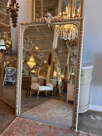 French Floor Length Ornate Mirror