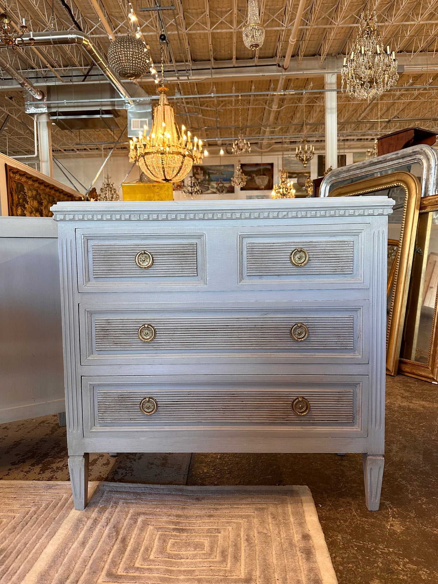 Swedish Chest with Reeded Sections